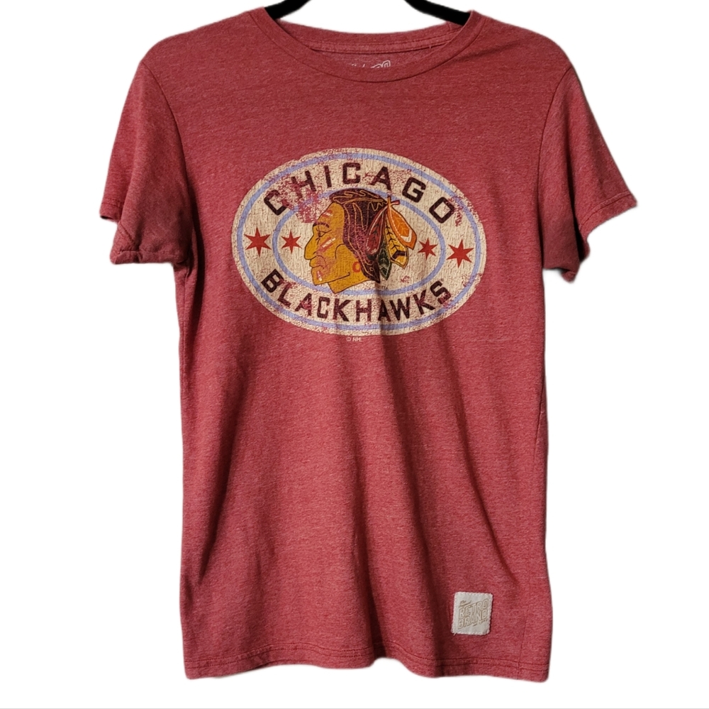 The Original Retro Brand Blackhawks T-Shirt Size Small Red
